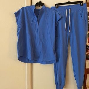 FIGS SCRUB SET CEIL BLUE